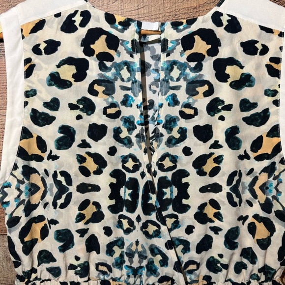 BROCHU WALKER Dallan Silk Leopard Animal Print Sheath Dress size L Work Office - Picture 7 of 11